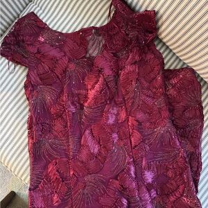 Alex Evenings Elegant Burgundy Women's Dress